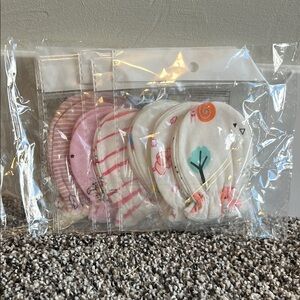 Baby Mittens Set - Pink, White, and Multicolor